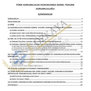 TÜRK SORUMLULUK HUKUKUNDA GENEL TEHLİKE SORUMLULUĞU